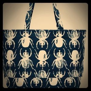 NEW India Hicks Eleuthera tote Indigo Beetles HTF